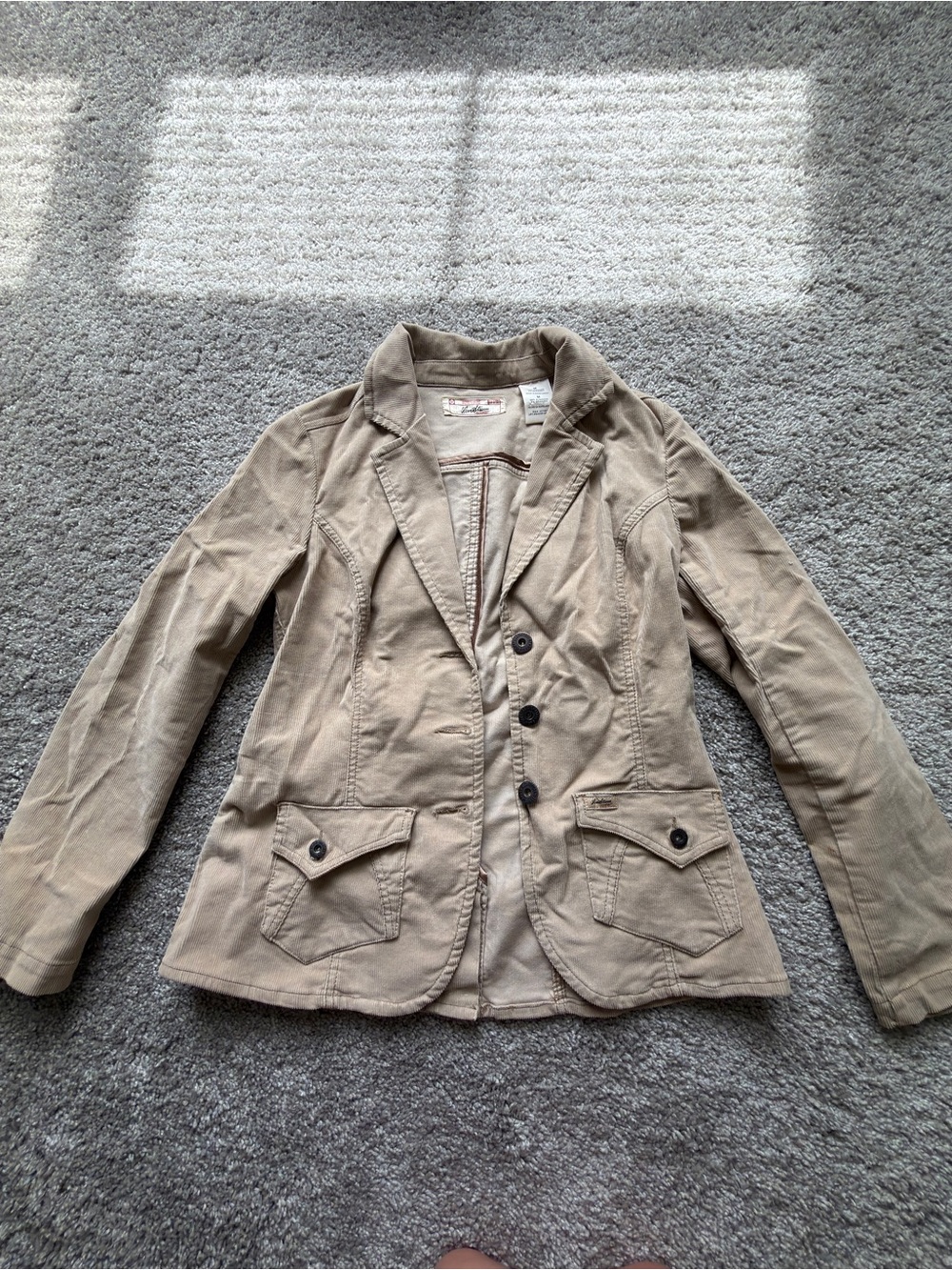 Levi's Women's Light Tan Corduroy Blazer Jacket